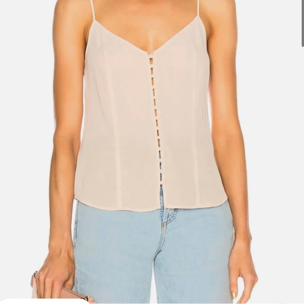 L’agence silk Emiliana Button Up Tank In Quartz